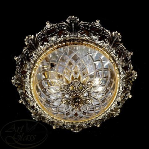 Люстра Art Glass CHARLIZE DIA 320 BRASS ANTIQUE