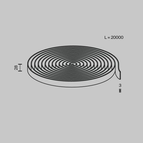Токопроводящая текстильная лента 20м Maytoni Technical Parity TRX130-1.20DB