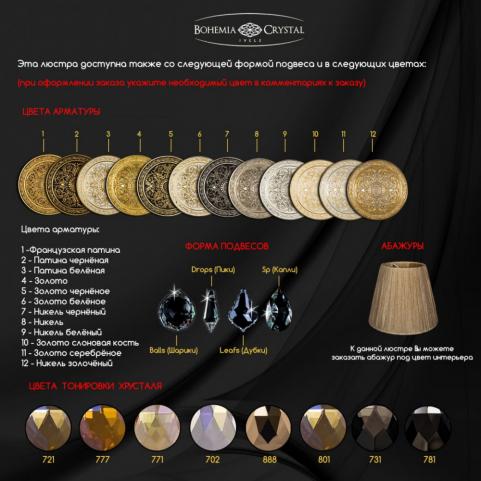 Люстра Bohemia Ivele Crystal  71101/8/250 B GW P1 U Angel