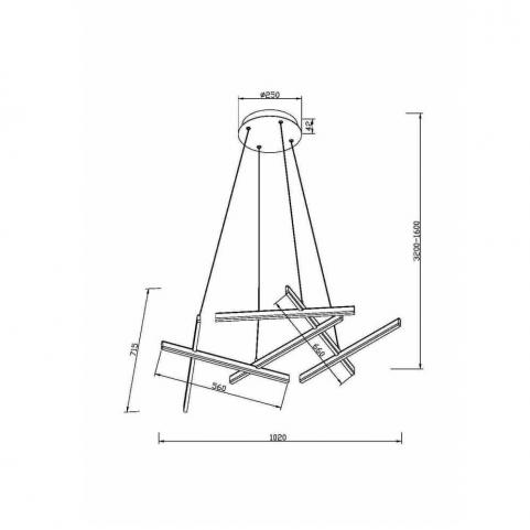 Подвесной светильник Maytoni Line  MOD016PL-L80BK