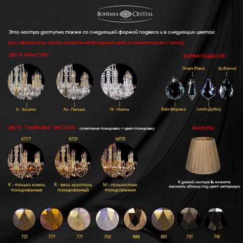 Люстра Bohemia Ivele Crystal  1413/8/200 Ni Balls SH4