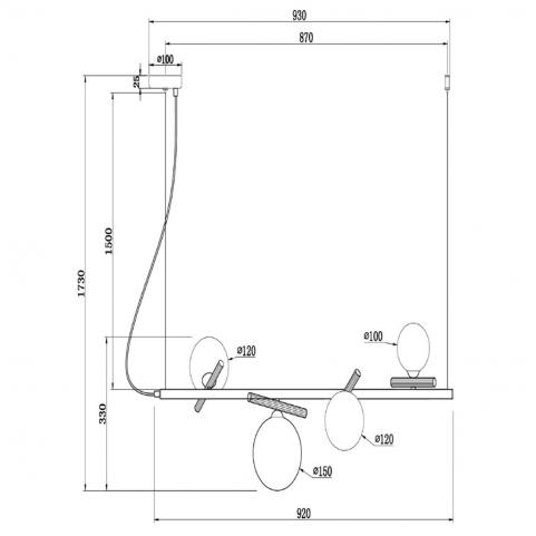 Подвесной светильник Freya Blossom FR5259PL-04BS