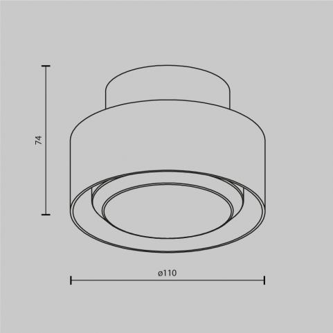 Точечный светильник Maytoni Technical Ceiling Space C092CL-GX53-B