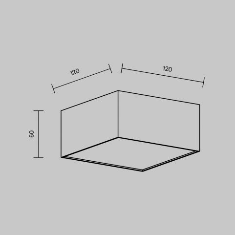 Потолочный светильник Maytoni Technical Ceiling 3000K Zon C032CL-12W3K-SQ-W