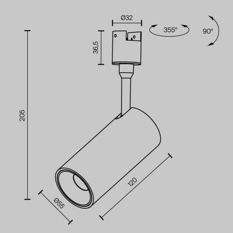 Трековый светильник Maytoni Technical Elasity 3000K Focus Led TR163-1-15W3K-M-B