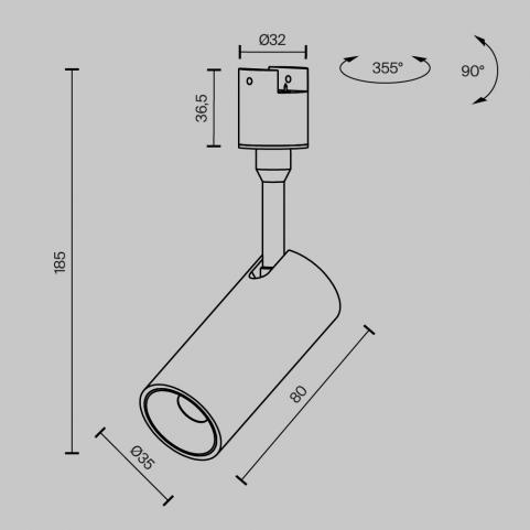 Трековый светильник Maytoni Technical Elasity 3000K Focus Led TR163-1-5W3K-M-B