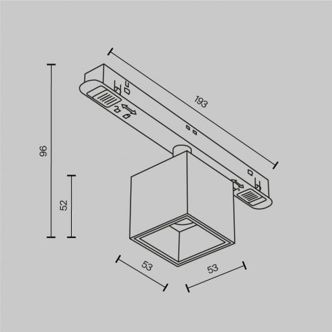 Трековый светильник Maytoni Technical Exility 2700-6000K Dim Smart Alfa S TR133-4-7W-DS-B